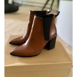 Dark brown booties